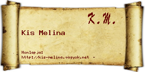 Kis Melina névjegykártya