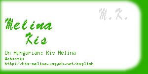 melina kis business card